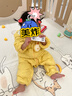 巴拉巴拉童裝嬰兒連體羽絨服輕薄羽絨服寶寶衣服2025冬裝抱衣爬服男童女童 黃色雪人-白鴨絨 90 cm-充絨量47g 曬單實(shí)拍圖