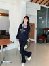 Teenie Weenie小熊女裝衛(wèi)衣2025秋季新款學(xué)院風(fēng)可拆卸領(lǐng)帶拼接襯衫 藏青色 S 曬單實拍圖