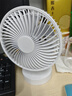 小米白桌面小風(fēng)扇靜音空氣循環(huán)USB可充電臺式家用辦公室學(xué)生宿舍床頭大風(fēng)力便攜制冷電風(fēng)扇大扇面 四擋風(fēng)力+充電款【雪山白】 曬單實(shí)拍圖