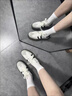 啄木鳥厚底網(wǎng)面德訓(xùn)鞋女2025春夏新款真牛皮軟底小白鞋休閑透氣運動板鞋 LJF-6001米白色(單里) 36 (230mm)鞋子偏小，拍大一碼 曬單實拍圖