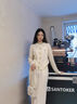 Ehangy包包女款2025年輕奢斜挎包小香風(fēng)鏈條腋下包七夕情人節(jié)禮物送女友 米白色 曬單實拍圖