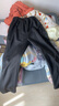 啄木鳥(niǎo)秋冬季加厚運動(dòng)衛褲男寬松彈力休閑褲子初高中生潮牌保暖長(cháng)褲 黑色 XL 曬單實(shí)拍圖