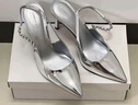 CHARLES&KEITH質(zhì)感鏈條尖頭高跟涼鞋子女鞋生日禮物送女友CK1-60280377 Silver銀色 36 (230) 曬單實(shí)拍圖