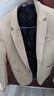 羅蒙（ROMON）高檔輕奢針織西服男士外套春秋商務(wù)休閑修身單西中青年小西裝男 單扣2376卡其色 (針織面料) L 碼(建議100-120斤) 曬單實(shí)拍圖