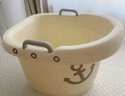 勞可里尼（NOCOLLINY）兒童泡澡桶 加厚寶寶洗澡桶 嬰兒洗澡盆游泳桶家用沐浴桶洗澡神器 【0-10歲】加厚款浴桶+浴凳丨綠 材質(zhì)：食品級PP原料，無(wú)添加回料 曬單實(shí)拍圖