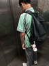 回力雙肩包男士背包大容量時(shí)尚休閑旅行包電腦包高中大學(xué)生初中書(shū)包女 黑色【沖天鴨掛件】 曬單實(shí)拍圖