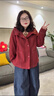 MsShe大碼女裝2025新款秋裝胖mm巨顯瘦高級感加肥加大夾克外套女 波斯紅色現貨 3XL 曬單實(shí)拍圖