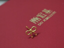 潮宏基蝴蝶結足金5G黃金耳釘輕奢時(shí)尚送女友生日禮物計價(jià) 單只款約0.5g 曬單實(shí)拍圖
