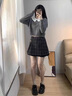 鳳蝶兒連衣裙子女裝秋裝2025年秋季新款韓版學(xué)院風(fēng)多巴胺穿搭女氣質(zhì)顯瘦 毛衣+領(lǐng)帶+裙子 S 曬單實(shí)拍圖