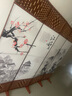 中式簡易折疊可移動屏風(fēng)遮擋板簾客廳隔斷墻臥室現(xiàn)代簡約辦公室 單面圖案送底座（加厚加粗） 1.7米高4扇一組2米寬 曬單實拍圖