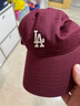 美職棒（MLB）男女復古可調節軟頂運動(dòng)棒球帽休閑遮陽(yáng)鴨舌帽情侶CP77/CP66 酒紅LA小標【CP77-07WIS】 均碼 曬單實(shí)拍圖