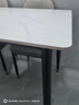 全品屋巖板餐桌家用4-6人小戶型桌椅組合長(zhǎng)方形現(xiàn)代簡(jiǎn)約吧臺(tái)吃飯大桌子 【27MM厚】啞光雪山白 送貨入戶 120cm 【寬70CM】一桌四椅 曬單實(shí)拍圖