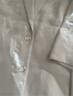 白領(lǐng)米色麻紗西服領(lǐng)兩粒金環(huán)扣七分袖上衣 MASHA20-601 米色 170/XL 曬單實(shí)拍圖