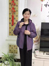 俞兆林（YUZHAOLIN）媽媽裝外套春秋洋氣大碼2025新款中老年女裝奶奶秋冬加絨夾克上衣 紫色 XL  （推薦105斤以下） 曬單實(shí)拍圖