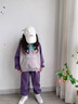 G.DUCKKIDS女童春秋裝套裝2024新款中大童女孩童裝兒童衛衣運動(dòng)服秋冬兩件套 字母R連帽套裝-紫色 140cm 曬單實(shí)拍圖