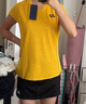YONEX尤尼克斯羽毛球服中國國家隊大賽服男女團隊同款速干吸濕涼感透氣 20881CR/棣棠花黃/奧運短袖/女款 XL (O) 曬單實(shí)拍圖