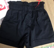 皮爾卡丹（pierre cardin）網(wǎng)紅花苞工裝短褲女夏季大碼胖MM高腰寬松顯瘦闊腿褲潮 卡其色 L 100-120斤 曬單實(shí)拍圖