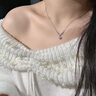 締晶莫桑石項鏈女氣質(zhì)高級感鎖骨鏈生日禮物女生送女友實(shí)用吊墜 曬單實(shí)拍圖
