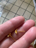 中國黃金（CHINA GOLD）黃金耳釘花絲蝴蝶耳環(huán)足金耳飾自戴新婚生日禮物送女友老婆結(jié)婚 今/次日京速達【約0.55-0.63g】足金耳釘 曬單實拍圖