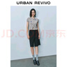 UR2025秋季新款女立體蝴蝶結花朵裝飾短袖針織開(kāi)衫UYY950057 冷灰 L 曬單實(shí)拍圖