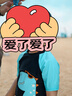 佑游兒童泳衣男童泳褲中童分體泳衣男孩寶寶游泳六件套30255Y藏藍2XL 曬單實(shí)拍圖