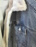 森馬（Semir）牛仔外套女拼接仿兔毛翻領(lǐng)寬松港風(fēng)冬季落肩夾棉夾克103724108001 曬單實(shí)拍圖