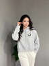 班尼路衛(wèi)衣女裝連帽重磅長(zhǎng)袖潮流短款上衣服小個(gè)子女生顯瘦時(shí)尚秋冬新款 灰#竹葉熊貓K 【綿柔親膚】 M 曬單實(shí)拍圖