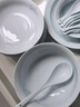 富玉景德鎮(zhèn)餐具整套輕奢高級(jí)感新款碗盤餐具中式青瓷玲瓏陶瓷碗盤子 青釉玉牡丹餐具 29頭 曬單實(shí)拍圖