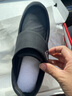 足力健老人鞋新款鞋子男款平底樂(lè )福鞋一腳蹬爸爸鞋休閑鞋 6224K黑色44 曬單實(shí)拍圖