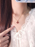 周大金 CHOW TAI KING莫桑鉆石項鏈女士足銀四葉草吊墜七夕情人節(jié)禮物送女友老婆生日 曬單實拍圖