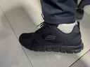 斯凱奇（Skechers）男鞋秋季運動鞋軟底跑步鞋休閑鞋男士輕便減震健步鞋 全黑色/BBK 42 曬單實拍圖