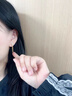 京鑒和田玉晴水祥云珍珠耳環(huán)女S925銀耳鉤耳釘玉石耳飾青白玉如意耳墜 和田玉耳墜 曬單實(shí)拍圖