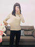 雪茜曼打底衫女2025新款春秋冬內搭超薄隱形無(wú)痕膚色面膜衣長(cháng)袖修身上衣 曬單實(shí)拍圖
