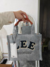 LEE學(xué)院風(fēng)托特包潮流高級感單肩斜挎包手提百搭小眾女生包包生日禮物 水洗灰 曬單實(shí)拍圖