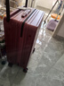 DTA紅色行李箱女結婚陪嫁拉桿箱寬拉桿密碼旅行箱子男波爾多紅24英寸 曬單實(shí)拍圖