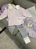戴維貝拉（DAVE＆BELLA）女童休閑套裝寶寶衣服兒童衛(wèi)衣長褲兩件套2025秋裝新款小童服飾 紫色條紋【現(xiàn)貨】 110 cm(建議身高100-） 曬單實拍圖