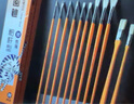 【全網(wǎng)低價(jià)，真便宜直播間】空色水粉筆套裝11支裝盒裝畫(huà)筆單支豬鬃尼龍美術(shù)生專(zhuān)用聯(lián)考初學(xué)者藝考畫(huà)筆油畫(huà)丙烯顏料畫(huà)筆水彩筆美術(shù)寫(xiě)生 曬單實(shí)拍圖