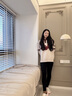 Carey Kay德絨發(fā)熱保暖褲女秋冬加絨加厚內(nèi)穿打底褲羊絨蠶絲高腰收腹羊毛褲 夜空黑 M 曬單實拍圖