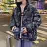 C.MATK雙面穿棉服男冬季新款男士棉衣立領(lǐng)防風(fēng)保暖加厚羽面包絨服 黑色-B XL 曬單實(shí)拍圖