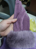 朗琦威尊德絨保暖騎行加絨加厚大毛口時(shí)尚觸屏可漏指防寒保暖冬天防風(fēng)手套 毛口金標紫色 均碼 曬單實(shí)拍圖
