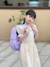 卡馳慕寧庫洛米新款兒童書(shū)包女生小學(xué)生123一6年級大容量女童背包減負護 紫色小號掛件+徽章+卡片+筆盒 曬單實(shí)拍圖