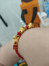 中國黃金（CHINA GOLD）叁福馬黃金手鏈女足金生肖紅繩手串馬年本命年禮物送女友老婆 足金三福馬手串 曬單實(shí)拍圖