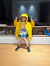 戴維貝拉（DAVE＆BELLA）冬裝兒童工裝外套女童連帽上衣小童羽絨服男寶寶衣服秋冬新年童裝 黃色 140 cm（建議身高130-140cm） 曬單實(shí)拍圖