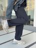 名創(chuàng  )優(yōu)品（MINISO）涼感冰絲褲子男夏季新款舒適透氣顯高顯瘦直筒休閑褲 黑 2XL 曬單實(shí)拍圖