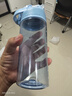 樂扣樂扣（LOCK&LOCK）人魚線塑料運動水杯夏天便攜水壺帶刻度提手男女水杯子520ML藍色 曬單實拍圖