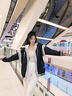 棉致拼色棒球服外套女春秋2025新款學(xué)院風(fēng)休閑寬松開(kāi)衫 藏青色 (高品質(zhì)) [春秋 薄款 L 110-135斤 曬單實(shí)拍圖