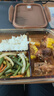 希樂(lè)扣高硼硅耐熱玻璃飯盒上班族帶飯可微波爐便當(dāng)盒保鮮盒 琥珀三隔+包 曬單實(shí)拍圖
