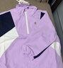 暇步士（Hush Puppies）童裝兒童男女大童春季時(shí)尚拼色套頭夾克外套 淺丁香 140 cm 曬單實(shí)拍圖