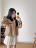 Teenie Weenie小熊女裝巴恩風(fēng)外套2025秋季新款燈芯絨拼接翻領(lǐng)夾克 卡其色 XS 曬單實(shí)拍圖