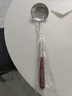 屋田304不銹鋼湯勺大號炒菜勺子鍋勺加長(cháng)41cm木柄家用炒菜鏟勺廚師勺 曬單實(shí)拍圖